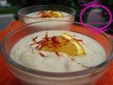 Mousse orange et amande aux fleurs de carthame et tofu soyeux (sans œuf sans lait)