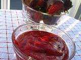 Purée maison de fraises du Québec