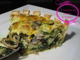 Quiche courgettes épinards champignons et chèvre