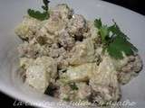 Salade de pomme de terre et bœuf haché