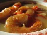 Soupe Thaï épicée aux crevettes