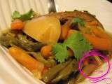 Tajine de dinde ou poulet aux légumes et pommes de terre pour le Ramadan