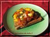 Bruschetta à la mangue
