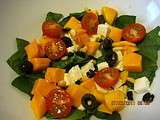 Salade d'épinards mangue feta