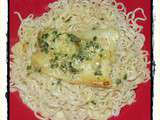 Panga au curry sur lit de nouilles chinoises