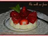 Flan vanille aux fraises