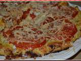 Pizza-chou-fleur à la tomate et mozzarella