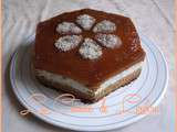 Yaourt cake à la vanille et gelée pêche-miel