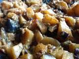 Poêlée de pommes de terre et d'aubergines