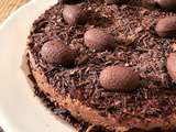 Gâteau de pâques en mousse au chocolat