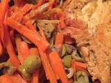 Tajine de poulet aux artichauts et carottes