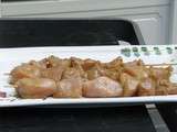 Brochettes de poulet marinées sauce soja