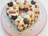 Heart number cake Gianduja