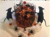 Layer cake citron Tonka fruits rouges pour Halloween