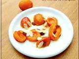 Poêlée d'abricots aux amandes et raisins