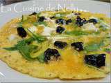 Omelette à la Roquette, Fêta et Olives noires