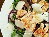 Salade de Poulet, Chou rouge, Oignon nouveau et Parmesan