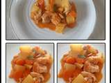 Curry de poulet, carottes et pommes de terre