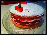 Layer cake aux fraises au thermomix ou sans