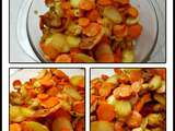 Poêlée de carottes, pommes de terre et poulet à l'actifry