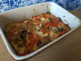 Lasagnes végétariennes poivrons, champignons, mozzarella