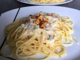 Spaghetti sauce gorgonzola et noix
