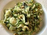 Tagliatelles de courgette, épinards et parmesan