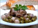 Boulette de viande, champignon/olive