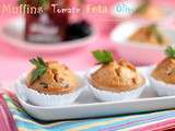 Muffins salés / tomate séchée olive feta