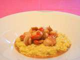 Saint jacques poelees risotto au safran et asperges vertes