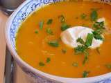 Soupe courge butternut carotte poireau