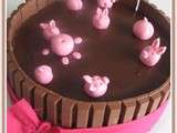 Gâteau d'anniversaire : Les cochons dans la boue