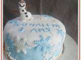 Gâteau d'anniversaire : Olaf le Bonhomme de neige