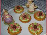 Cupcakes #2 « Pâques » : Vanille ~ Cœur de Chocolat ~ Vanille
