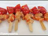 Brochettes de queues de crevettes marinées [#seafood #apéro #brochettes]