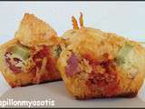 Muffins au saucisson & soubressade [#muffins #savoie #bretagne #espagne]
