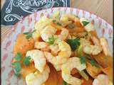 Poêlée de patate douce & crevettes au miel [homemade #fish #escal]