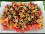 Salade de melon, pasteque & moules [#salade #summer #fruits #fruitsdemer]