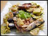 Sardines au four accompagnées de sa poêlée de courgette et oignon [#cooking #homemade #conserve]