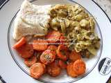 Cabillaud carottes et champignons au curry