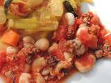 Fricassée de calamars et curry de légumes