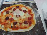Pizza fromages chorizo