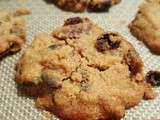 Cookies aux fruits secs, sans gluten, sans lactose