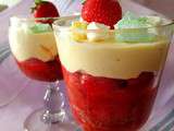Crème fraises, rhubarbe et fruits de la passion