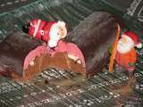 Bûchettes de Noël à la glace framboise/chocolat
