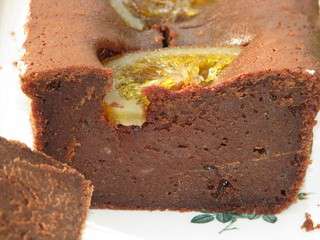 Cake fondant au chocolat aux oranges confites