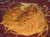 Spaghettis à la sauce tomate cerise/sésame