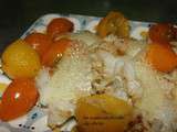Filets de poissons, kumquats confits et écume d'agrumes