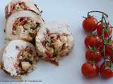 Ballottine de volaille aux riz sauvage chorizo et crevettes