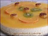 Bavarois aux kiwis et son miroir d'oranges